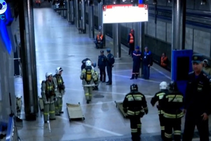 20 пожарных машин и спаниеля вызвали на ночные учения в метро
