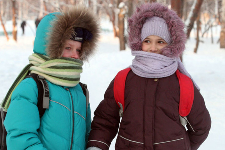 Прогулять школу в морозы разрешили новосибирским детям