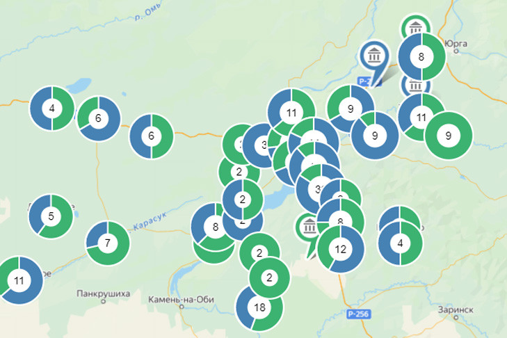 Проекты благоустройства Новосибирской области разместили на интерактивной карте