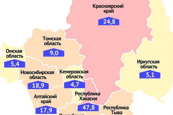 47,8 коронавирусных на 100 тысяч жителей: Хакасия впереди Красноярска и Новосибирска