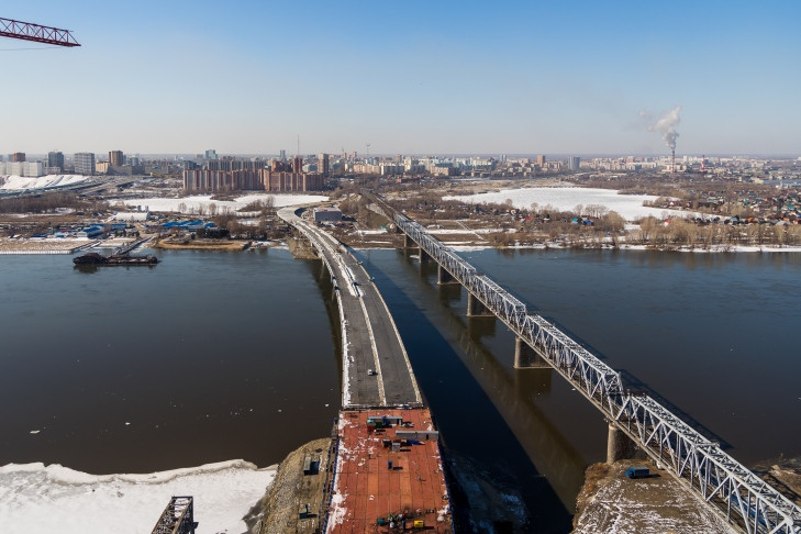 Строители заявили о 85%-й готовности четвертого моста в Новосибирске
