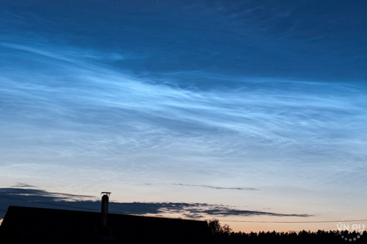 Серебристые облака плывут над Новосибирском 