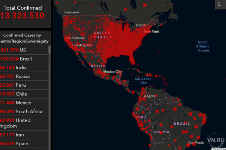 Онлайн-карта распространения коронавируса в России и мире – где смотреть