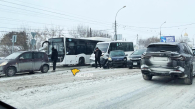 Массовое ДТП с пятью автомобилями произошло в Новосибирске