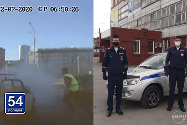 Погоню за пьяным угонщиком Lada показали в ГИБДД Новосибирска