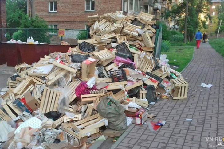 Гора из мусора выросла в Новосибирске
