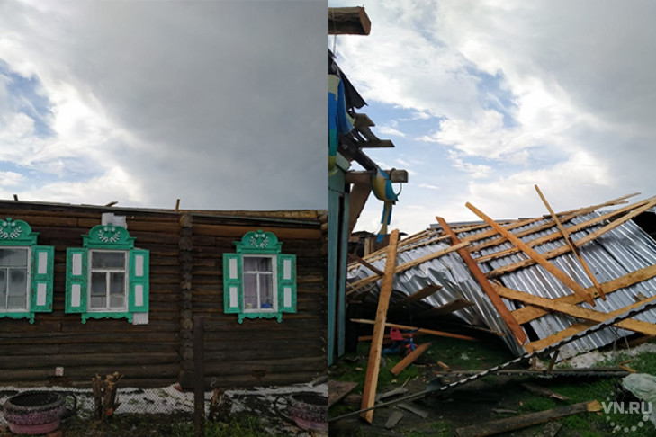 Мощный ураган обрушился на село в Новосибирской области