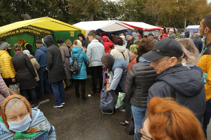 «Палатку чуть не унесло»: как проходит ярмарка на Маркса 19 сентября