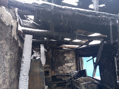 Женщина пострадала на пожаре в Куйбышеве