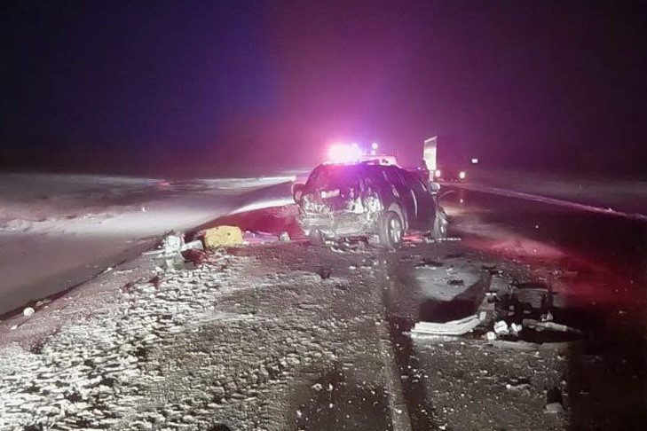 Грузовик протаранил «Тойоту» на трассе: водитель погиб, пассажиры в больнице