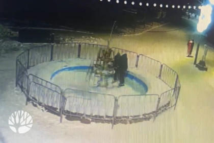 Похититель Рождества украл игрушки и порвал гирлянды в парке Новосибирска