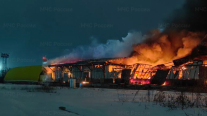 Крупный пожар произошёл ночью в Новосибирске