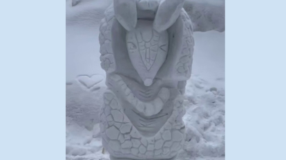 Удивительные снежные скульптуры появились в Новосибирском зоопарке