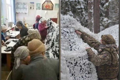 С молитвами Богородице вяжут сети для СВО жительницы Мошковского района