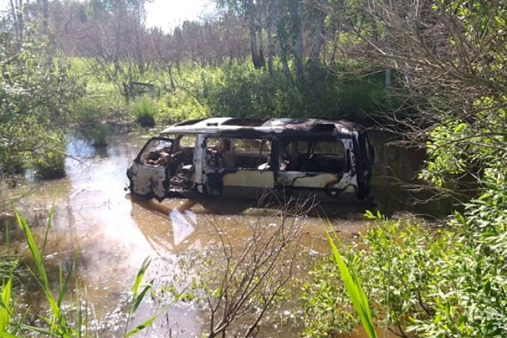 В кювете с водой загорелась Toyota – водитель погиб