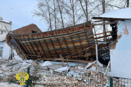 Прокуратура начала проверку по факту обрушения спортшколы в Колывани