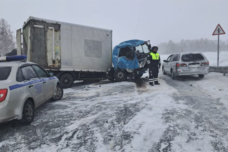 Молодой водитель грузовика погиб в ДТП на трассе под Новосибирском