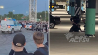 Полицейские жёстко пресекли нелегальные гонки у «Меги» в Новосибирске