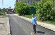 На улице Садовой города Искитима обновили дорожное покрытие