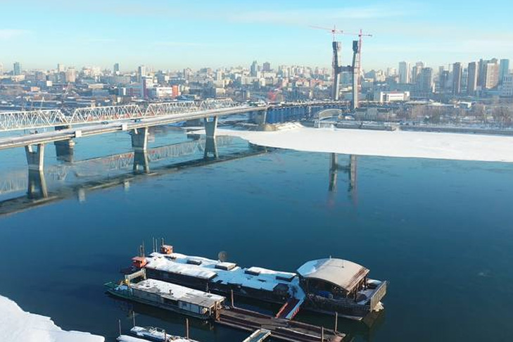 Пилон четвертого моста через Обь в Новосибирске готов на 98%