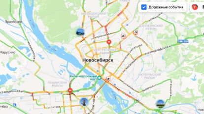 7-балльные пробки сковали Новосибирск утром 19 декабря