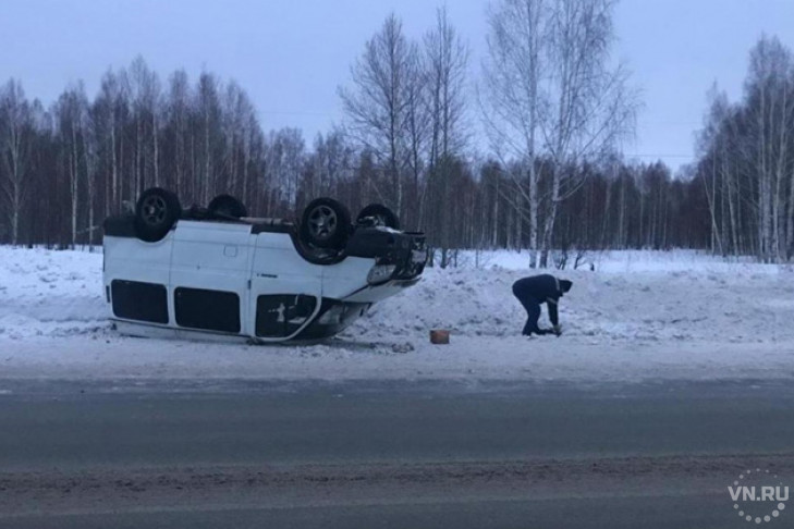 «ГАЗель» с пассажирками перевернулась в Тогучинском районе