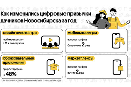 Трафик в мобильных играх в СНТ Новосибирска вырос более чем в 2 раза – Билайн