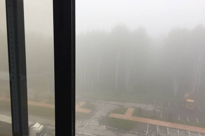 Новосибирск заволокло туманом утром 31 июля