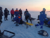 Спасатели эвакуировали двух рыбаков на водохранилище под Новосибирском