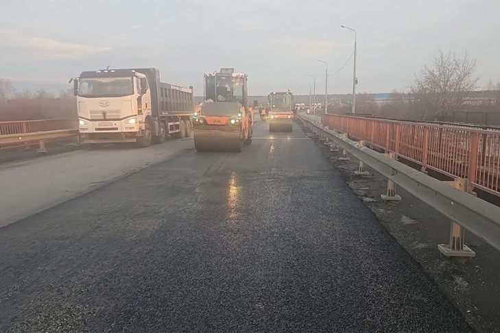Завершен ремонт моста через реку Иня в Новосибирском районе