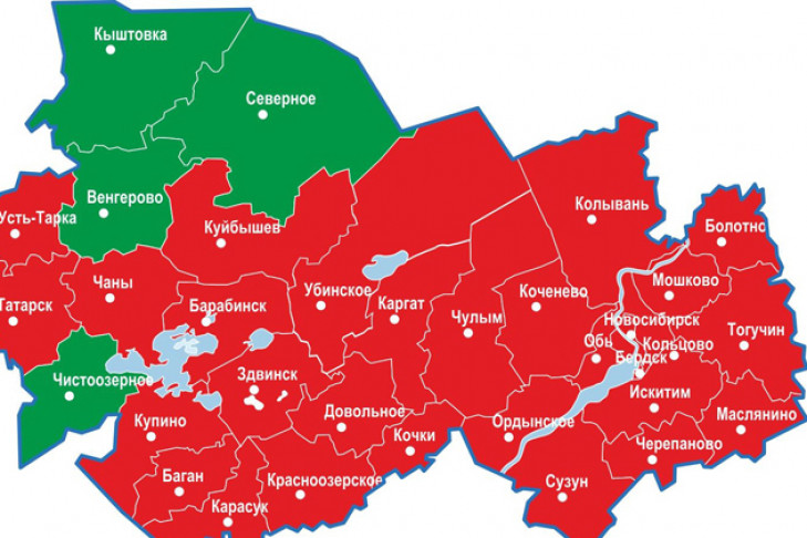 Четыре района, где еще нет коронавируса – карта