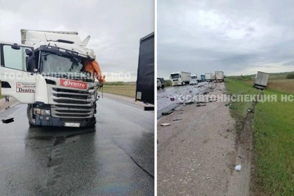 Уснувший водитель фуры погиб в массовом ДТП на трассе под Новосибирском