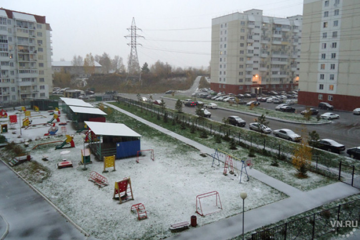 Первый снег выпал в Новосибирске