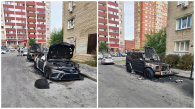 Две иномарки сгорели в Новосибирске ночью 4 августа