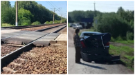 Локомотив столкнулся с автомобилем в Новосибирской области