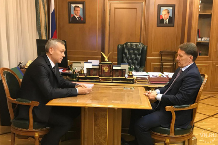 Вице-премьер Алексей Гордеев и губернатор Андрей Травников провели рабочую встречу