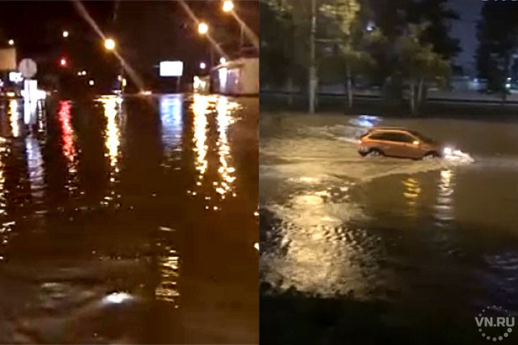 «Машины поплыли» – последствиями ночного потопа делятся новосибирцы