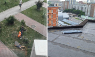 Сорвался с крыши: кровельщик упал с 18-го этажа в Новосибирске