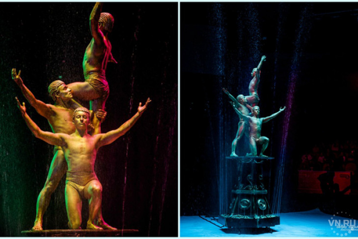 Акробат Александр Терентьев с шоу «Бронзовые статуи» в Новосибирском цирке