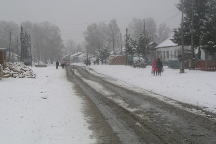 Снег в середине мая выпал в Новосибирской области