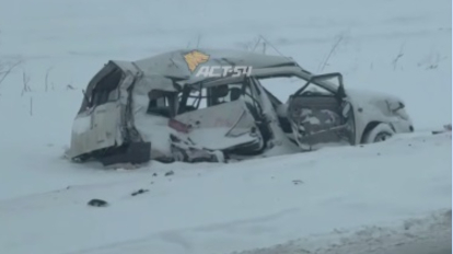 Две женщины пострадали лобовом ДТП под Новосибирском