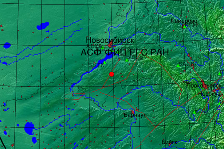 Новое землетрясение произошло в Новосибирской области