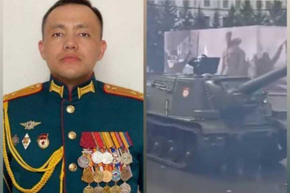 Герой России из Новосибирской области возглавил парад Победы на Дальнем Востоке