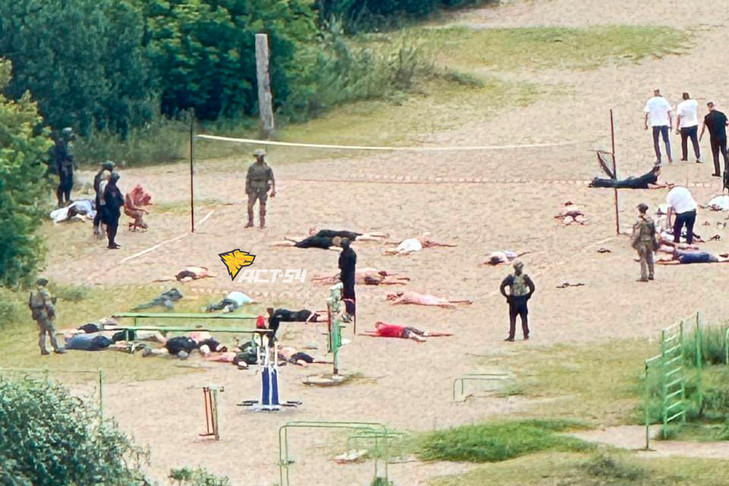 На пляже Новосибирска задержали 28 волейболистов