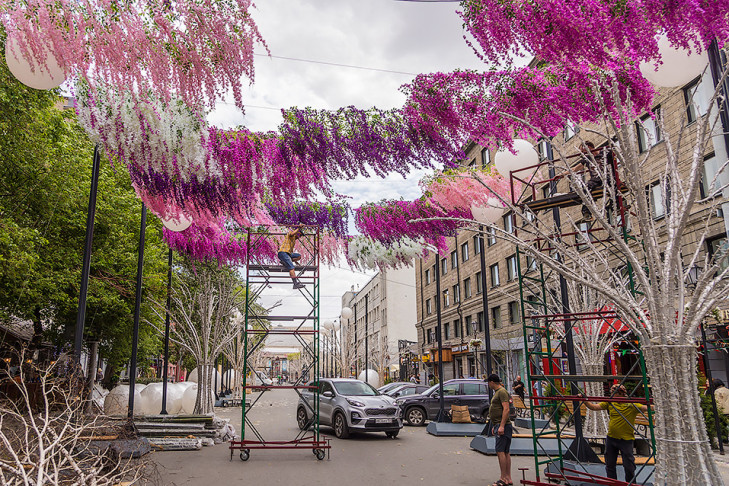Фестиваль Цветов на улице Ленина в Новосибирске прекращает работу 22 июля