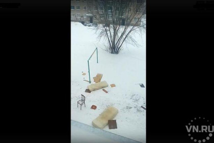 Шалости соседей в Куйбышеве попали на видео