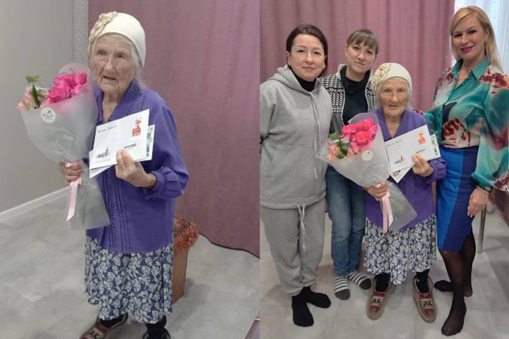 Труженица тыла отметила столетний юбилей в Новосибирске