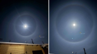 Лунное гало заметили ночью под Новосибирском