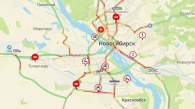 Новосибирск снова сковали 10-балльные пробки