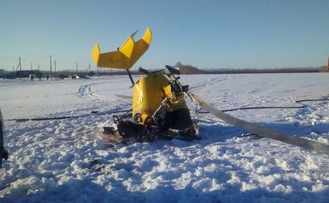 Появились первые фото крушения вертолета в Новосибирской области